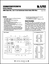 S3507ID datasheet: CMOS single chip u-law / A-law synchronous combo codecs with filter S3507ID