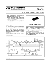 TDA7461D datasheet: Car radio signal processor TDA7461D