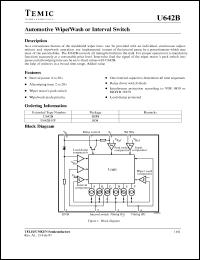 U642B datasheet: Automotive wipe/ wash or interval switch U642B