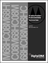 MC68HC908AZ60ACFU datasheet: high-performance M68HC08 family of 8-bit microcontroller unit, 2 Kbyte of on-chip RAM, 60 Kbytes of FLASH electrically erasable read-only memory (FLASH) MC68HC908AZ60ACFU