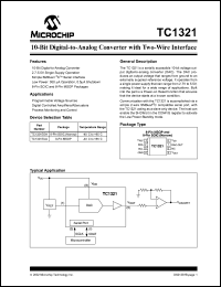 TC1321EOA datasheet: 10-bit digital-to-analog converter with two-wire interface TC1321EOA