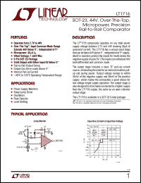 LT1716HS5 datasheet: 44V, over-the-top, micropower, precision rail-to-rail comparator LT1716HS5