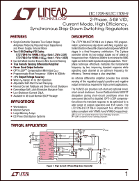 LTC1709EG-8 datasheet: 2-phase, 5-bit VID, current mode, high efficiency, synchronous step-down switching regulators LTC1709EG-8