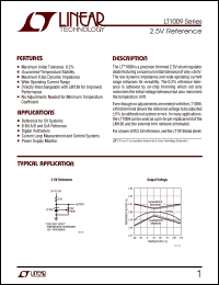 LT1009IZ datasheet: 2.5V Reference LT1009IZ