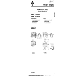 TCA830A datasheet: Audio power amplifier TCA830A