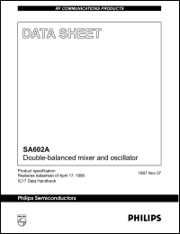 SA602AN datasheet: Double-balanced mixer and oscillator. SA602AN