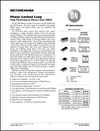 MC74HC4046ADTR2 datasheet: Phase-Locked-Loop MC74HC4046ADTR2