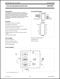 NE567D datasheet: Tone decoder/phase-locked loop. NE567D