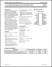 SA608DK datasheet: Low voltage high performance mixer FM IF system. SA608DK