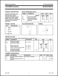 BUK444-800A datasheet: PowerMOS transistor. Drain-source voltage 800 V. BUK444-800A