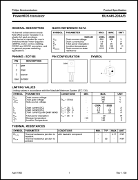 BUK445-200B datasheet: PowerMOS transistor. Drain-source voltage 200 V. BUK445-200B