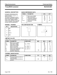 BUK455-60H datasheet: PowerMOS transistor. Drain-source voltage 60 V. Drain current(DC) 43 A. BUK455-60H