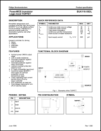 BUK110-50DL datasheet: PowerMOS transistor. Logic level TOPFET. BUK110-50DL