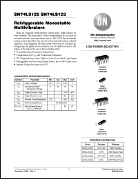 SN74LS122DR2 datasheet: Retriggerable Monostable Multivibrators SN74LS122DR2