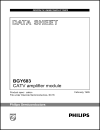 BGY683 datasheet: CATV amplifier module. BGY683