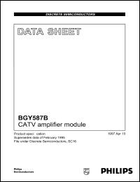 BGY587B datasheet: CATV amplifier module. BGY587B