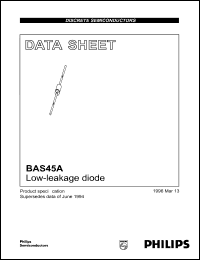 BAS45A datasheet: Low-leakage diode. BAS45A
