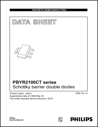 PBYR280CT datasheet: Schottky barrier double diode. Repetitive peak reverse voltage 80 V. PBYR280CT