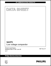 SA575D datasheet: Low voltage compandor. SA575D