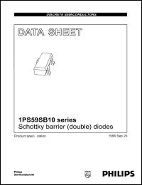 1PS59SB14 datasheet: Schottky barrier double diode. 1PS59SB14