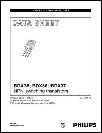 BDX36 datasheet: NPN switching transistor. BDX36