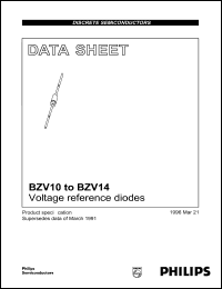 BZV10 datasheet: Voltage reference diode. Reference voltage 6.2 V (typ). BZV10