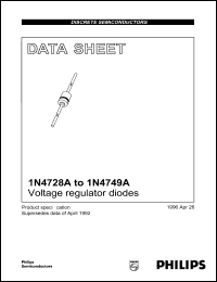 1N4729A datasheet: Voltage regulator diode. Working voltage (nom) 3.6 V . 1N4729A