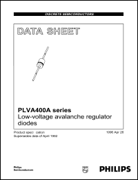 PLVA456A datasheet: Low-voltage avalanche regulator diode. PLVA456A