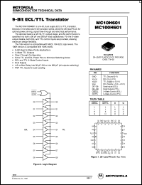 MC100H601FN datasheet: 9-Bit ECL/TTL Translator MC100H601FN