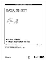 BZG03-C20 datasheet: Voltage regulator diode. Working voltage (nom) 20 V. BZG03-C20