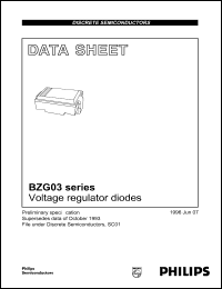 BZG03-C43 datasheet: Voltage regulator diode. Working voltage (nom) 43 V. BZG03-C43