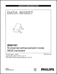 BSH101 datasheet: N-channel enhancement mode MOS transistor. BSH101