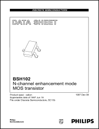BSH102 datasheet: N-channel enhancement mode MOS transistor. BSH102