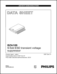 BZA109 datasheet: 9-fold ESD transient voltage suppressor. BZA109