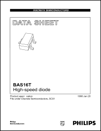 BAS16T datasheet: High-speed diode. BAS16T
