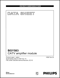 BGY583 datasheet: CATV amplifier module. BGY583