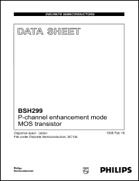 BSH299 datasheet: P-channel enhancement mode MOS transistor. BSH299