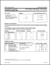 PHW13N40E datasheet: PowerMOS transistor. Avalanche energy rated. PHW13N40E