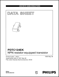 PDTC124EK datasheet: NPN resistor-equipped transistor. PDTC124EK