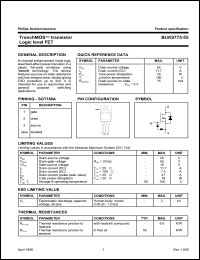 BUK9775-55 datasheet: TrenchMOS transistor. Logic level FET. BUK9775-55