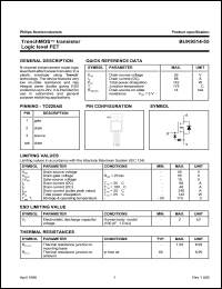 BUK9514-55 datasheet: TrenchMOS transistor. Logic level FET. BUK9514-55