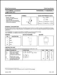 PHB80N06LT datasheet: TrenchMOS transistor. Logic level FET. PHB80N06LT