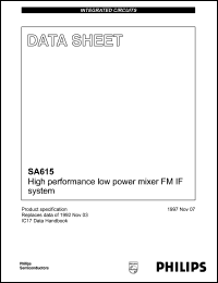 SA615N datasheet: High performance low power mixer FM IF system. SA615N