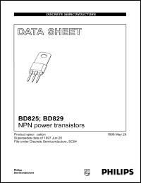 BD829 datasheet: NPN power transistor. BD829