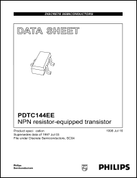 PDTC144EE datasheet: NPN resistor-equipped transistor. PDTC144EE