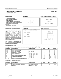 PHN1011 datasheet: TrenchMOS transistor. Logic level FET. PHN1011