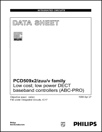 PCD50922H datasheet: Low cost; low power DECT baseband controller (ABC-PRO). PCD50922H