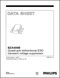 BZA408B datasheet: Quadruple bidirectional ESD transient voltage suppressor. BZA408B