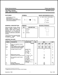 BY229-400 datasheet: Rectifier diode fast, soft-recovery. BY229-400