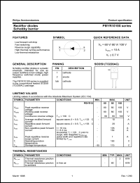 PBYR1060 datasheet: Rectifier diode. Schottky barrier. PBYR1060